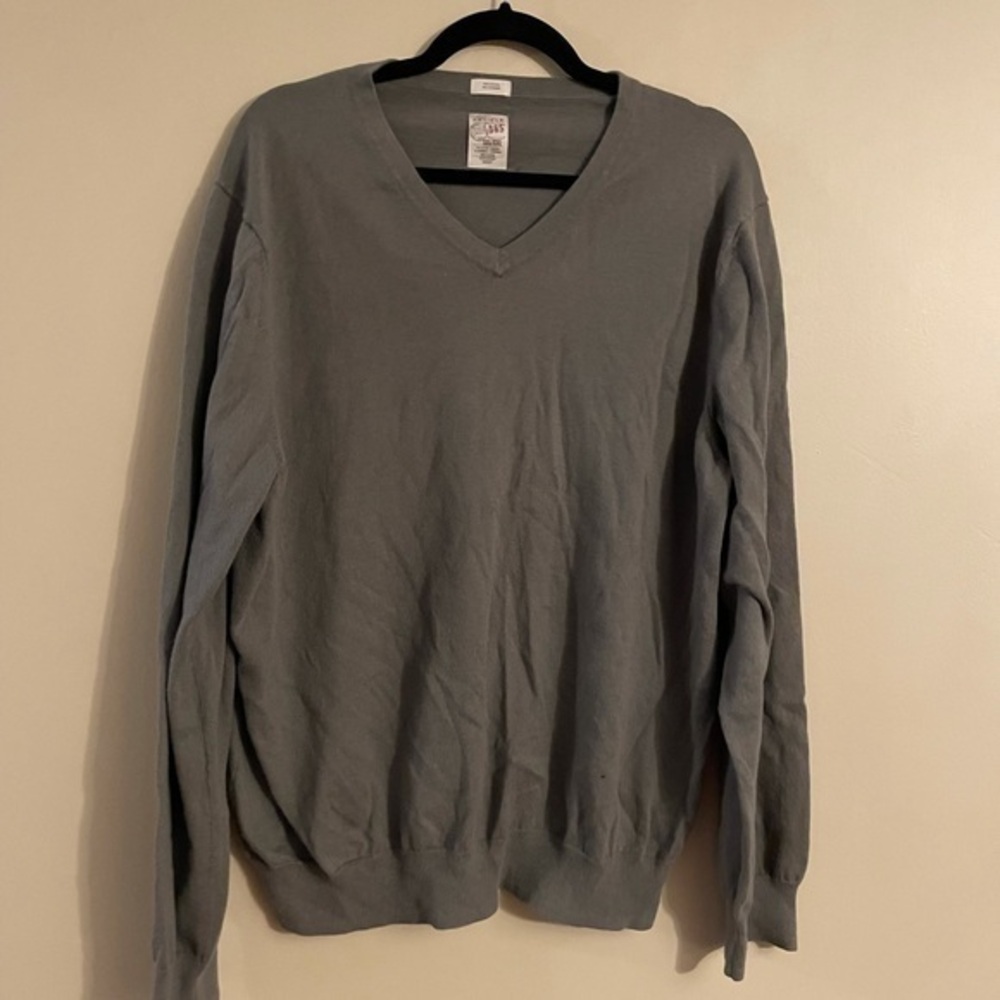 Mens Article 365 Long Sleeve V-neck Cashmere Blend Sweater Size XXL Gray